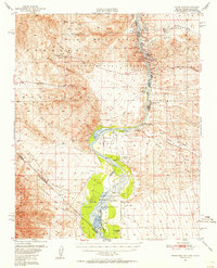 Davis Dam 1950 topographic map thumbnail