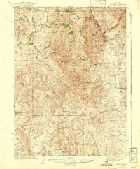 Mt. Velma 1942 topographic map thumbnail