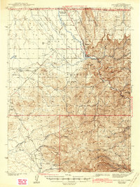 Owyhee 1942 topographic map thumbnail