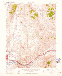 Spanish Springs Valley 1957 topographic map thumbnail