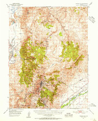 Virginia City 1950 topographic map thumbnail