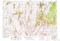Caliente 1954 topographic map preview