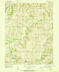 Bates City 1951 topographic map thumbnail