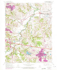 Blue Springs 1965 topographic map thumbnail