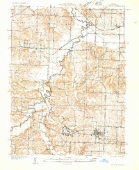 Blue Springs 1933 topographic map thumbnail