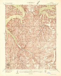 Camdenton 1934 topographic map thumbnail