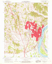 Cape Girardeau 1967 topographic map thumbnail