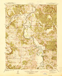 Caplinger Mills 1939 topographic map thumbnail
