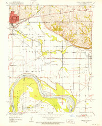 Carrollton East 1951 topographic map thumbnail