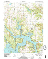 Clarence Cannon Dam 1990 topographic map thumbnail