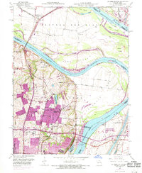 Columbia Bottom 1951 topographic map thumbnail