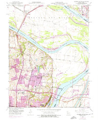 Columbia Bottom 1951 topographic map thumbnail