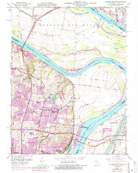 Columbia Bottom 1951 topographic map thumbnail