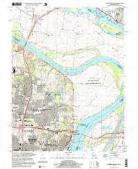 Columbia Bottom 1998 topographic map thumbnail