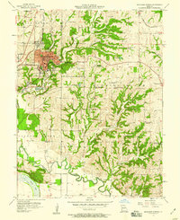 Excelsior Springs 1957 topographic map thumbnail