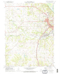 Hannibal West 1971 topographic map thumbnail
