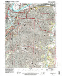 Kansas City 1991 topographic map thumbnail
