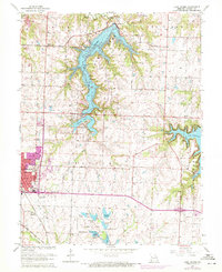 Lake Jacomo 1963 topographic map thumbnail