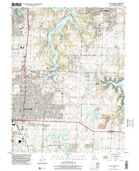 Lake Jacomo 1996 topographic map thumbnail