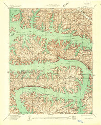 Lake Ozark 1934 topographic map thumbnail