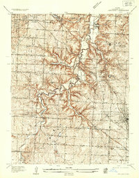 Lees Summit 1934 topographic map thumbnail