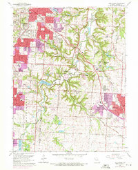 Lees Summit 1964 topographic map thumbnail