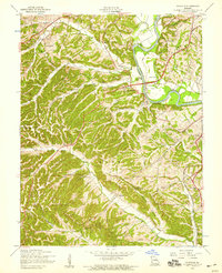 Maxville 1954 topographic map preview