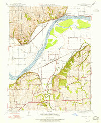 Missouri City 1945 topographic map thumbnail