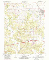 Montgomery City 1973 topographic map thumbnail