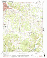 Neosho East 1972 topographic map thumbnail