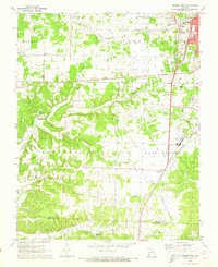Neosho West 1972 topographic map thumbnail