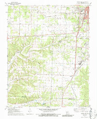 Neosho West 1972 topographic map thumbnail