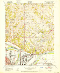 North Kansas City 1951 topographic map thumbnail
