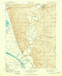 Platte City 1950 topographic map thumbnail