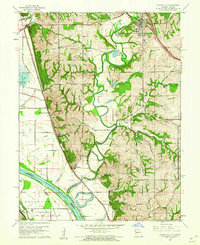 Platte City 1961 topographic map thumbnail