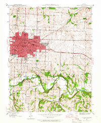Sedalia East 1944 topographic map thumbnail