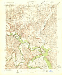 Shawnee Bend 1936 topographic map thumbnail