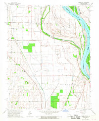Thebes SW 1967 topographic map thumbnail