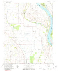 Thebes SW 1967 topographic map thumbnail