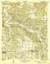 Weaubleau 1944 topographic map thumbnail