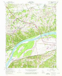 Weldon Spring 1954 topographic map preview