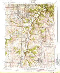 Grandview 1939 topographic map thumbnail