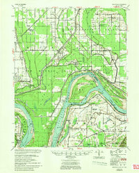 Bayouville 1955 topographic map thumbnail