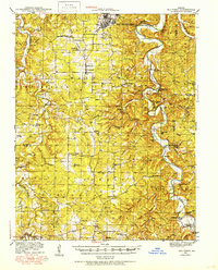 Big Piney 1941 topographic map preview