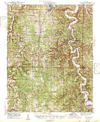 Big Piney 1943 topographic map preview