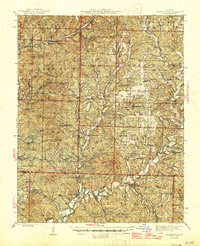 Bradleyville 1945 topographic map thumbnail
