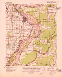 Caruthersville 1939 topographic map thumbnail