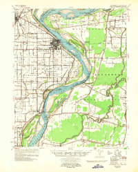 Caruthersville 1957 topographic map thumbnail
