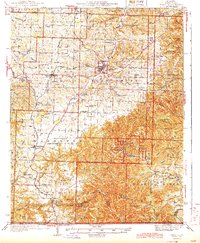 Cassville 1944 topographic map thumbnail