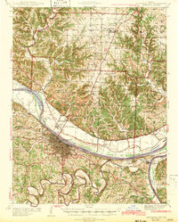 Jefferson City 1942 topographic map thumbnail